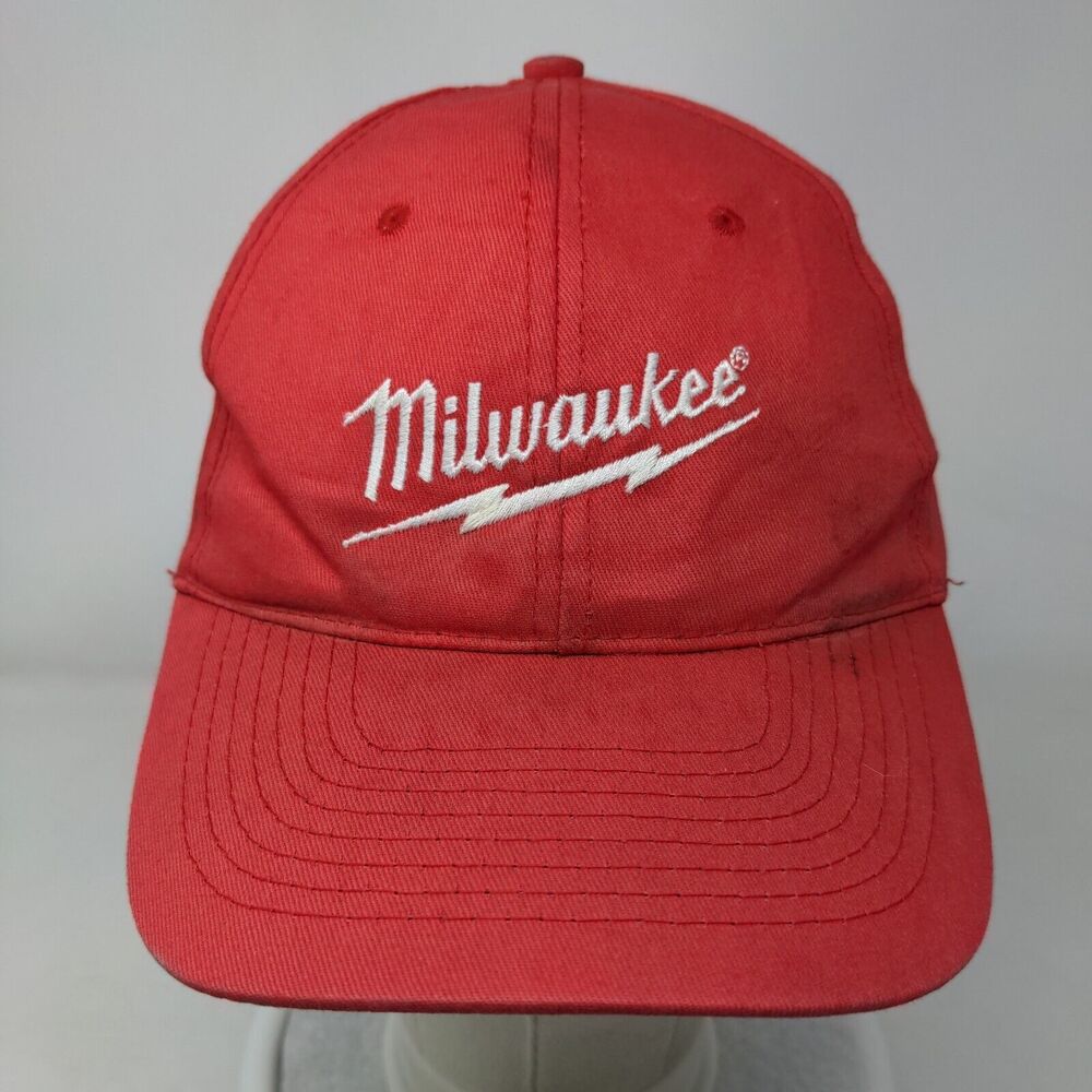 Milwaukee Strapback Hat Red Osfa Embroidered Adju… - image 2